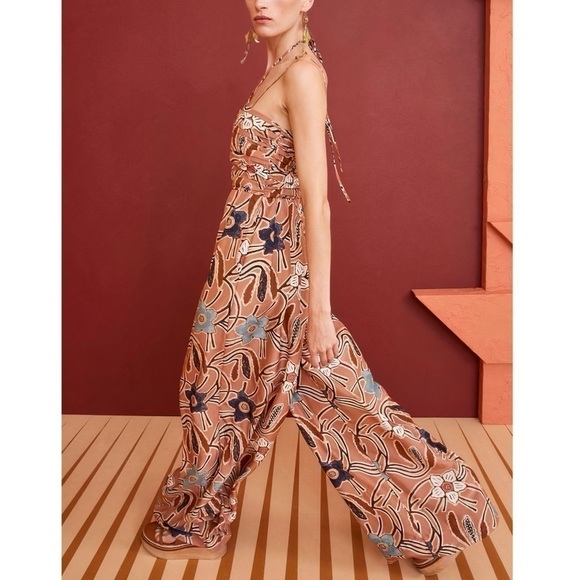 Ulla Johnson Floral Silk Wide-Leg Khalida Jumpsuit - Picture 4 of 7
